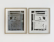 Brother and Sister Mono print on Somerset paper and its originating aluminium plate Museum quality frames, Frame size: 58 x 70 cm